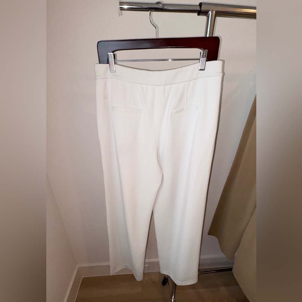2 Pair Lululemon Softstreme  Mid Rise Pintuck Pants Sz Large Tan + Cream - Picture 4 of 11